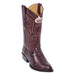 Los Altos Men's Burgundy Full Quill Ostrich Boots