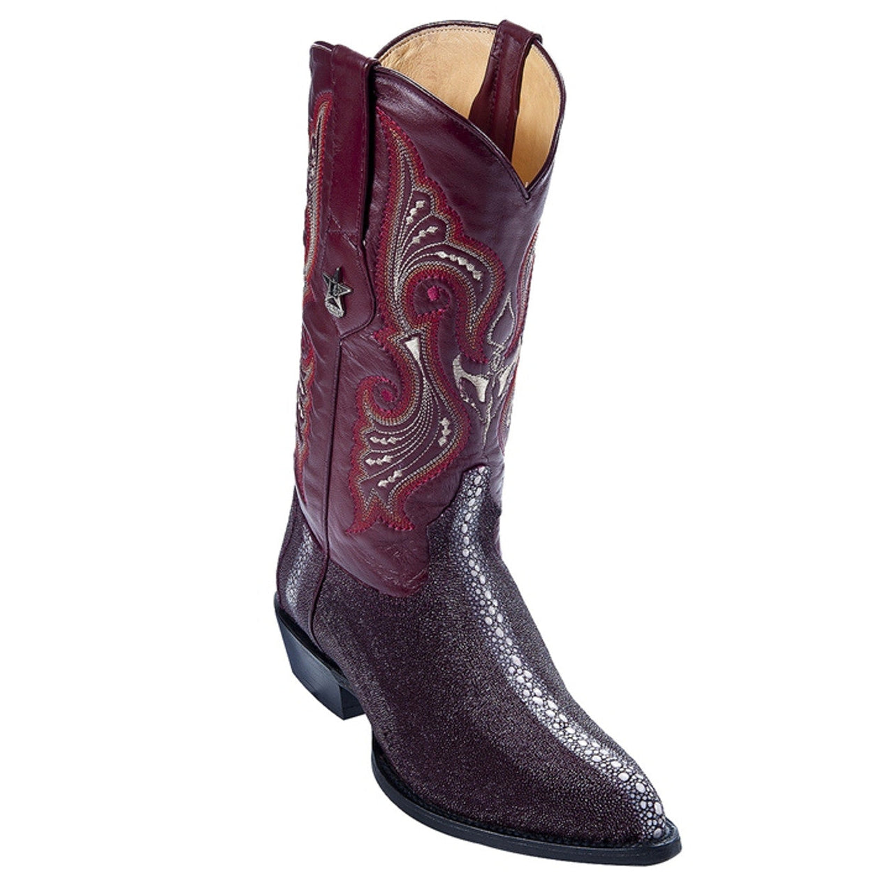 Men's Burgundy Stingray Boots – Full Rowstone by Los Altos — MensUSA