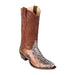 Los Altos Men's Cognac Python Snip Toe Boots