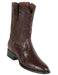 Los Altos Men's Brown Teju Lizard Leather Zipper Roper Boots