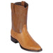Los Altos Men's Genuine Lizard Teju Skin Saddle Roper Round Toe Boot in Brown
