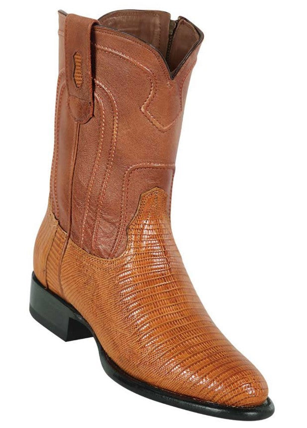 Los Altos Men's Brown Genuine Lizard Teju Zipper Roper Boots main image 0