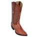 Los Altos Men's Cognac Ostrich Cowboy Boots - Leg J Toe