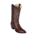 Men's Rich Brown Caiman Belly Round Toe Boots by Los Altos