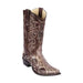 Los Altos Men's Rustic Brown Python Snip Toe Boots
