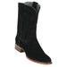 Los Altos Men's Suede Black Leather Roper Boots