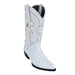 Los Altos Men's White Caiman Tail Boots