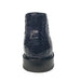 Los Altos Navy Crocodile Lace-Up Dress Ankle Boots