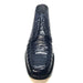 Los Altos Navy Crocodile Lace-Up Dress Ankle Boots