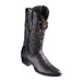 Los Altos Round Toe Men's Black Goat Leather Boots