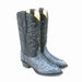 Los Altos Rustic Blue J-Toe Genuine Python Boots