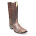 Los Altos Rustic Brown Genuine Python Boots by Alligator Warehouse