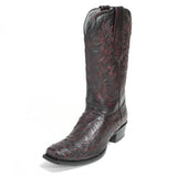 Los Altos Black Ostrich Skin Botas De Mantarraya - Mantarraya Boots