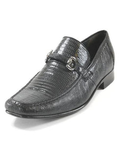Men's Black Genuine Teju Lizard Skin Slip-On By Los Altos Boots - Image 2