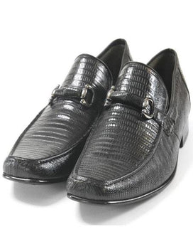 Men's Black Genuine Teju Lizard Skin Slip-On By Los Altos Boots - Image 5