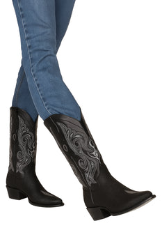 Los Altos Boots Black Genuine Stingray Mantarraya Skin Single Stone Western Cowboy Botas De Mantarraya - Mantarraya Boots (EE) - Image 5