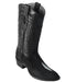 Los Altos Boots Single Stone Stingray R-Toe Black Cowboy Botas De Mantarraya - Mantarraya Boots