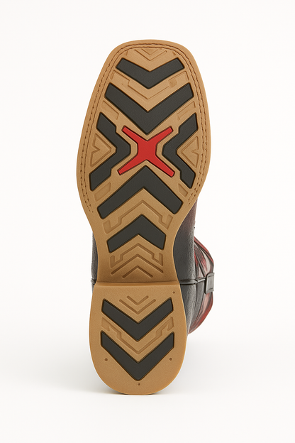 Los Altos Boots Single Stone Stingray And Deer Faded Burgundy - Image 9