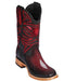 Los Altos Boots Single Stone Stingray And Deer Faded Burgundy