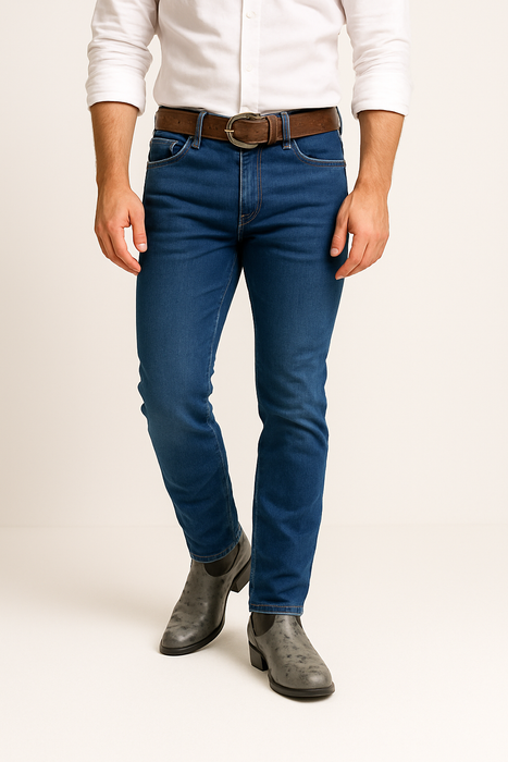 Los Altos Gray Genuine Ostrich Round Toe Boots