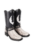 Los Altos Natural & Black Python Biker Boots