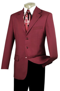Lucci 3-Button Burgundy Blazer
