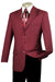 Lucci 3-Button Burgundy Blazer