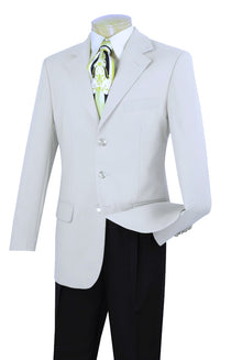 Lucci 3-Button White Budget Blazer