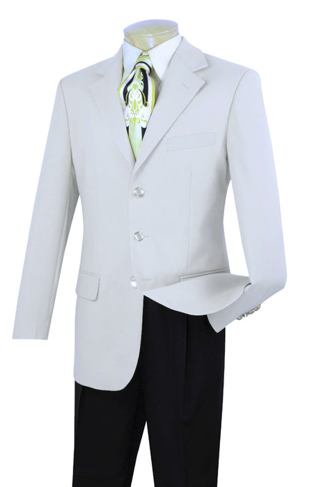 Lucci 3-Button White Budget Blazer