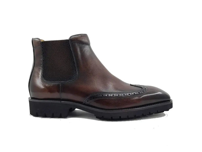 Lug Sole Chelsea Boot with Wingtip Toe - Image 2