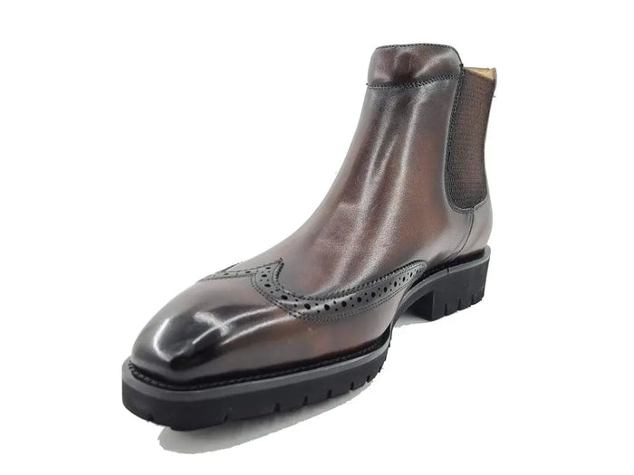 Lug Sole Chelsea Boot with Wingtip Toe - Image 4