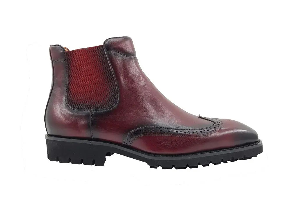 Lug Sole Chelsea Boot with Wingtip Toe - Image 10