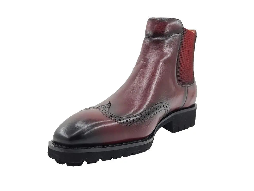 Lug Sole Chelsea Boot with Wingtip Toe - Image 12