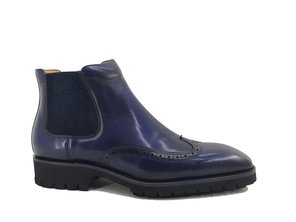 Lug Sole Chelsea Boot with Wingtip Toe - Image 15