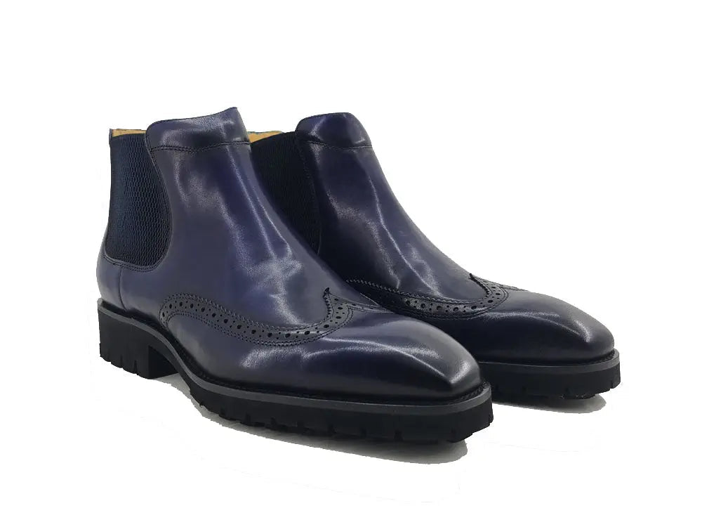 Lug Sole Chelsea Boot with Wingtip Toe - Image 16