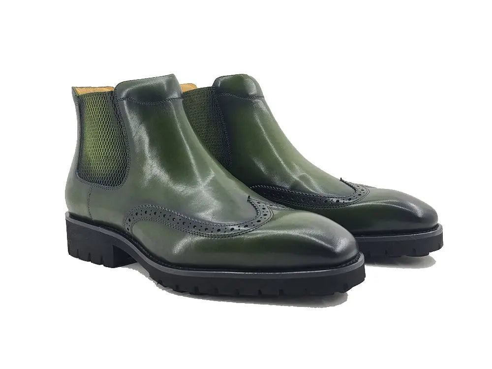 Lug Sole Chelsea Boot with Wingtip Toe - Image 18