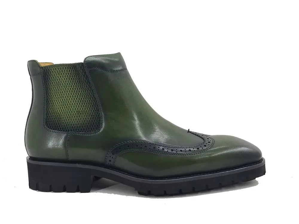Lug Sole Chelsea Boot with Wingtip Toe - Image 19