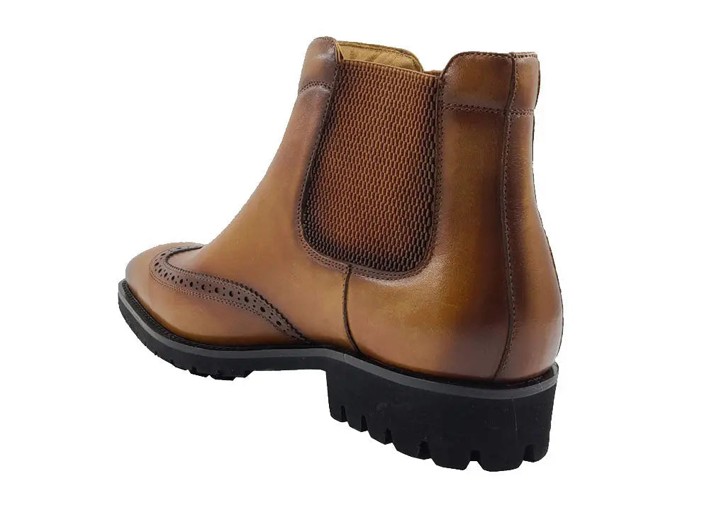 Lug Sole Chelsea Boot with Wingtip Toe - Image 9