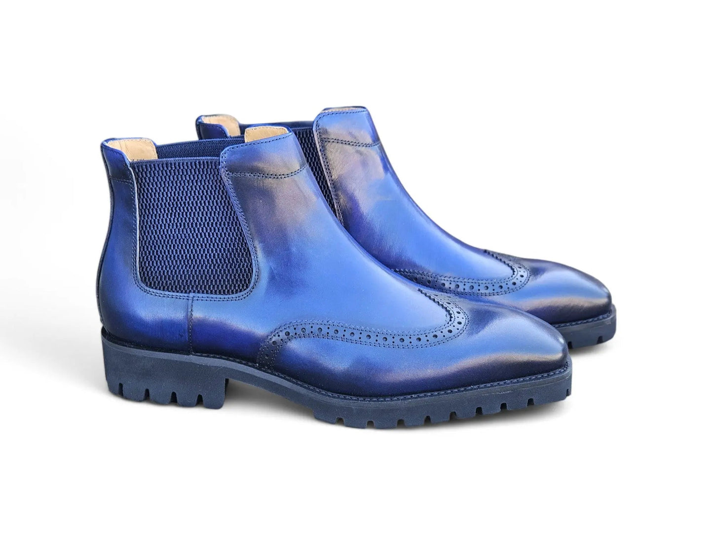 Lug Sole Chelsea Boot with Wingtip Toe - Image 14
