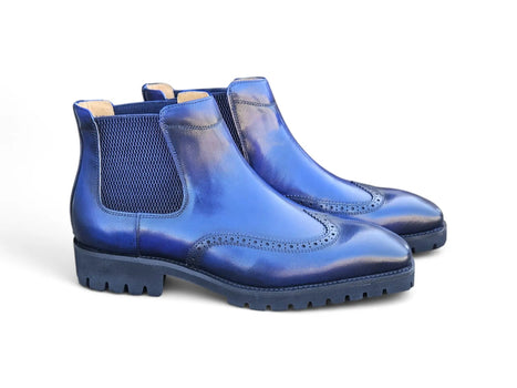 Lug Sole Chelsea Boot with Wingtip Toe - Image 14