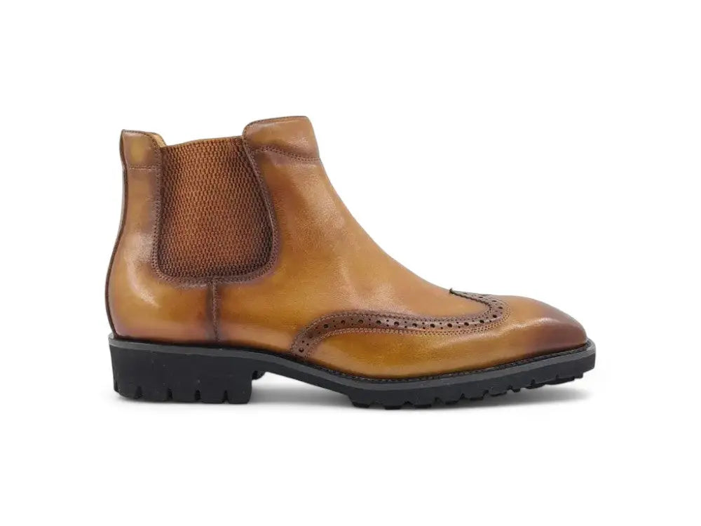 Lug Sole Chelsea Boot with Wingtip Toe - Image 7
