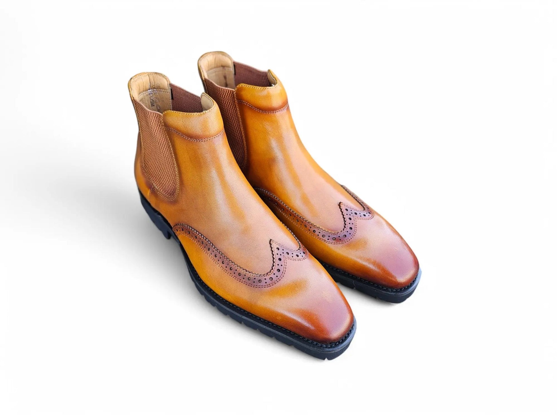 Lug Sole Chelsea Boot with Wingtip Toe - Image 6
