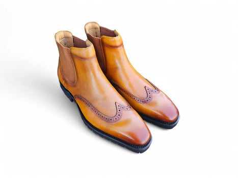 Lug Sole Chelsea Boot with Wingtip Toe - Image 6