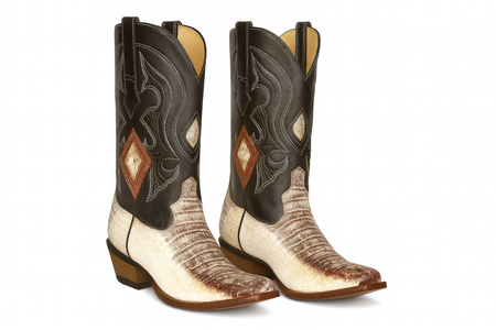Los Altos Boots Natural Genuine Crocodile ~ World Best Alligator ~ Gator Skin Western Cowboy Dress Cowboy Boot Cheap Priced For Sale Online (D)