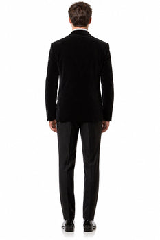 Mens Designer Velvet Tuxedo Jacket in Red