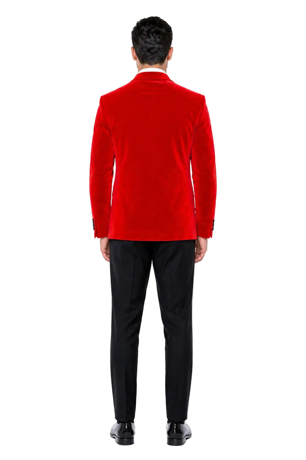 Mens Designer Velvet Tuxedo Jacket in Red
