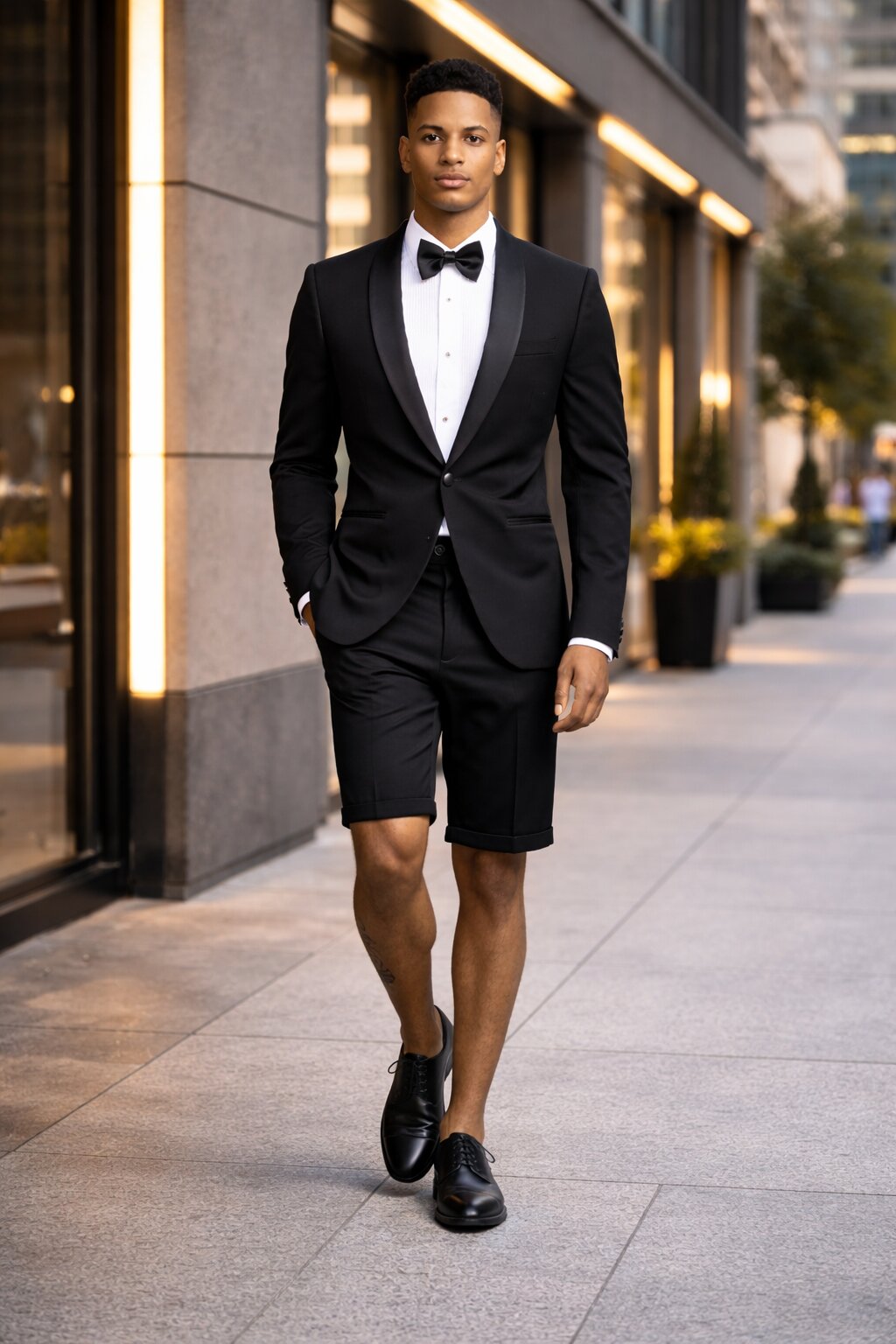 Black Tuxedo Jacket Plus Short