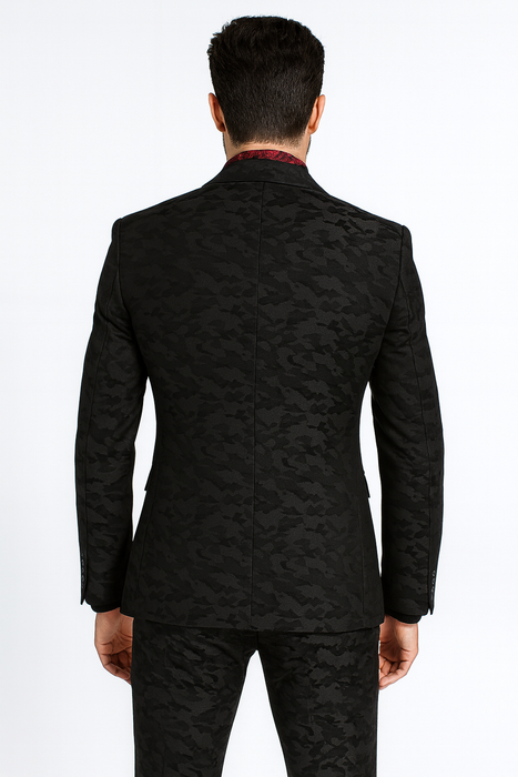Mens Slim 3 Pieces Black Suit