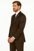 Men's  Black ~ Red Two Button Vest  Suit