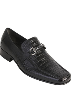 Mens Black Genuine Caiman Belly And Lizard Slip On By Los Altos - Image 3